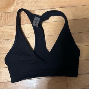 TNA Deep V Black Sports Bra